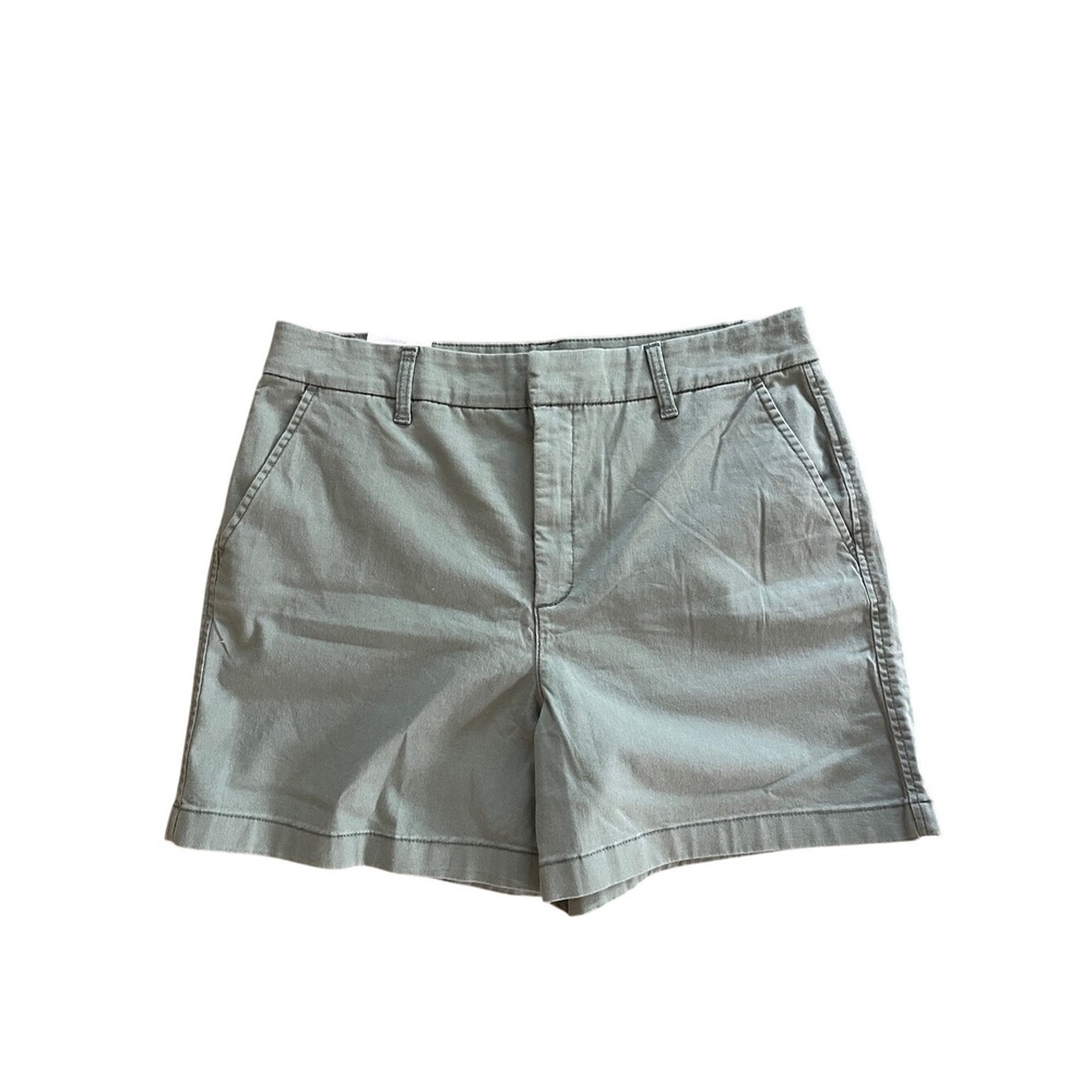 Gloria Vanderbilt Olive Mid Rise Chino Shorts 14 NWT